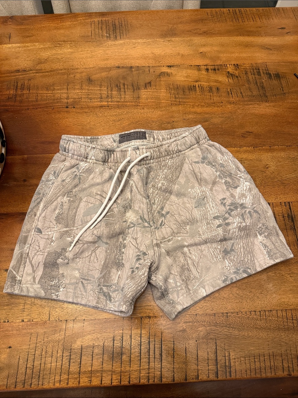 Abercrombie & Fitch Men's Light  Camo Athletic Drawstring Shorts Size Small